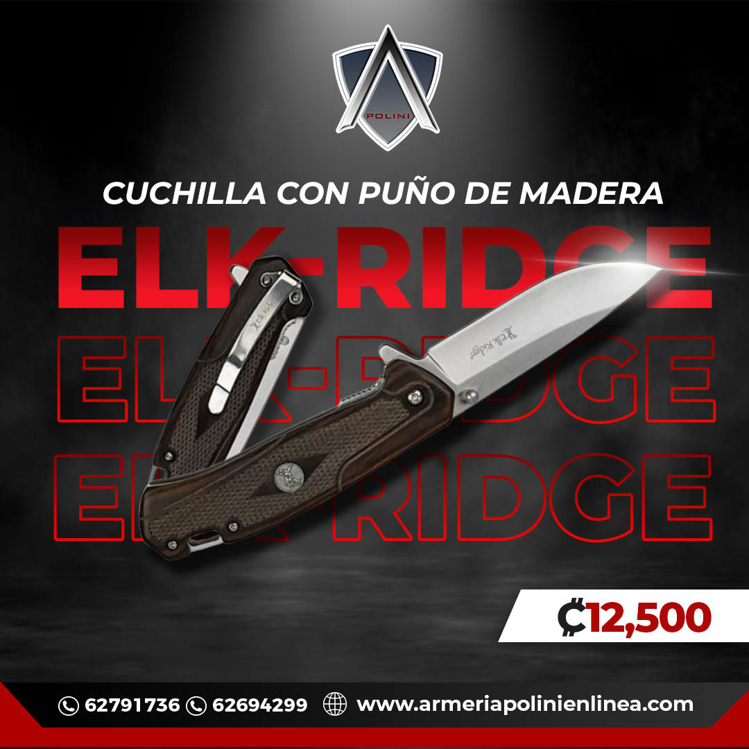 Cuchilla con puño de madera